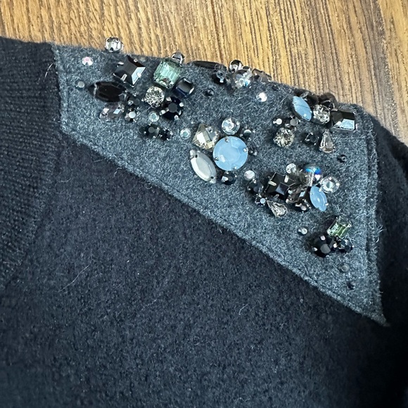 JCrew New with Tags Merino Wool Jeweled Sweater - Picture 4 of 4